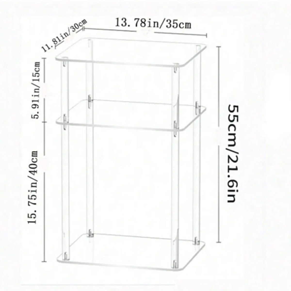 Acrylic Small Table 3 Tier Versatile Bedside Furniture for Small Space Bedside Cabinet for Bathroom Home Balcony Bedside Office Quake