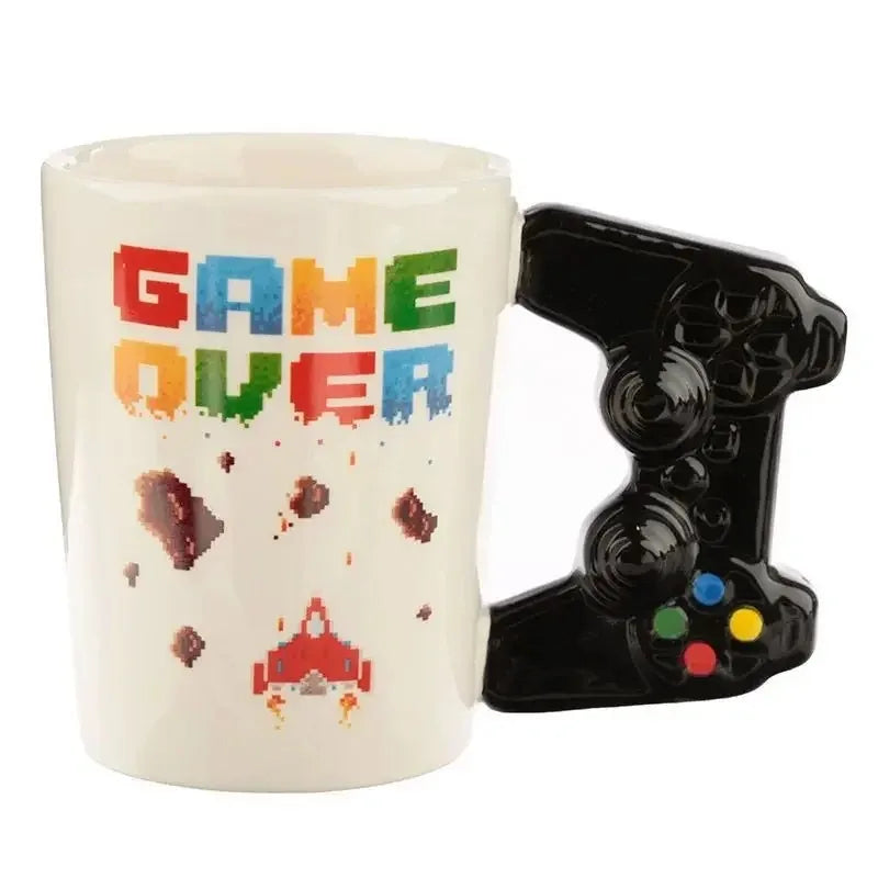 Handmade Ceramic Coffee Cup 350ml Game Controller Style Home Breakfast Milk Cup Creative Birthday Gift Quake