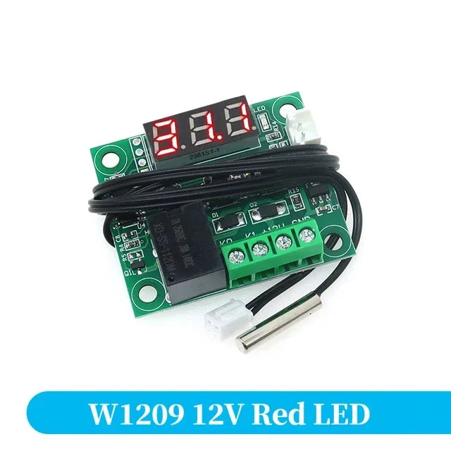 Javino W1209 DC 5V 12V heat cool temp thermostat temperature control switch temperature controller thermometer thermo controller Quake 12V Red