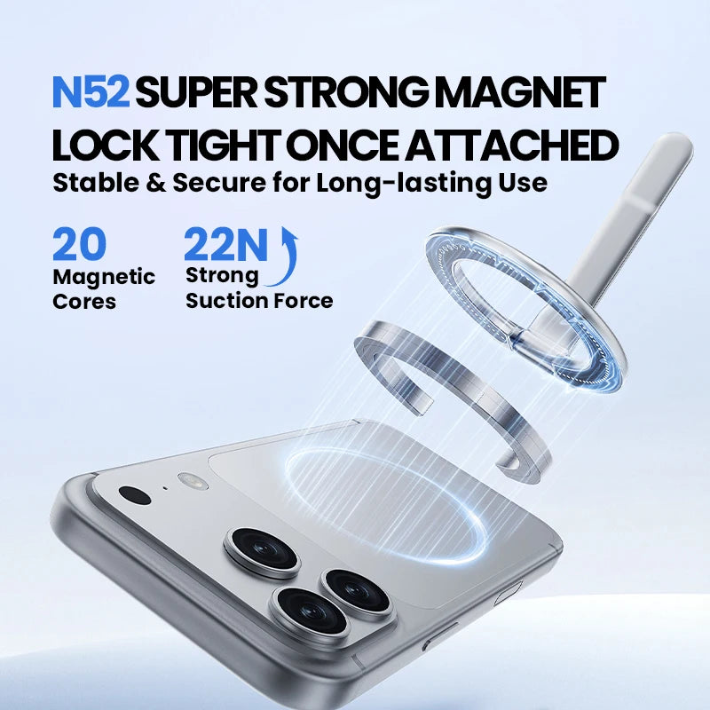 Ultra-thin Cell Phone Ring Holder Magnetic Ring Foldable Kickstand Magnet Grip Desktop Stand for Phone Quake