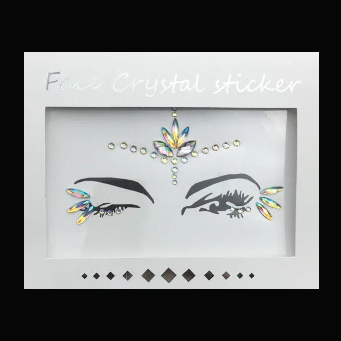 Eye Tear Makeup Teardrop Diamonds Rhinestone Stickers Self Adhesive Face Decoration for Women DIY Party Temporary Tattoo Sticker Quake NO.26