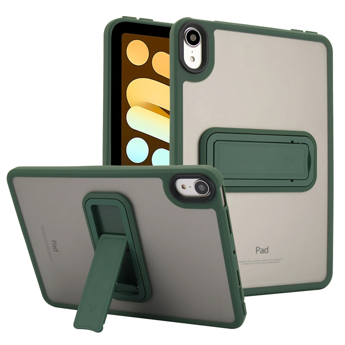 Multi-Angle Kickstand Protective Cover for iPad MINI 6/7 (2024) 8.3-inch & iPad MINI 4/5 (7.9-inch) Protection Case Quake green iPad mini 4