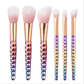 6Pcs Soft Nylon Hair Honeycomb Handle Makeup Brushes Set Eye Shadow Blush Professional Makeup Brushes Set Quake Default Title
