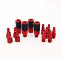 14pcs S-314/Steel MKIT Color Fit Coupler & Plug Kit - (M-Style, Red) - 1/4" NPT, (14pcs) Quake 14pcs
