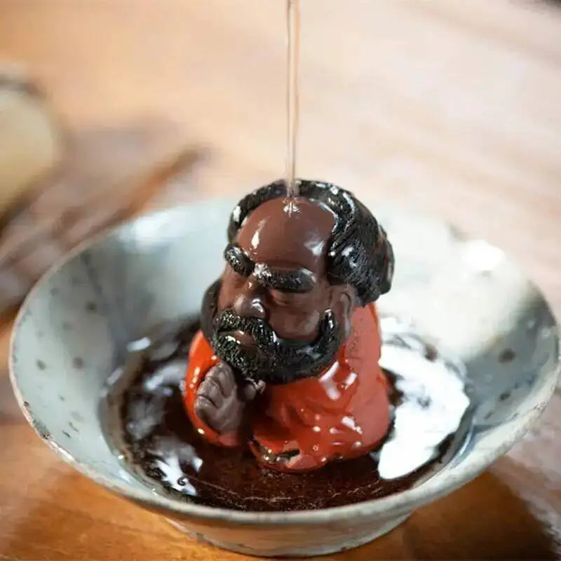 Zisha Tea Pet Bodhidharma Sculpture Zen Small Ornament Figure Tea Play Tea Ceremony Accessories Craft Cultivated Чаепитие Quake