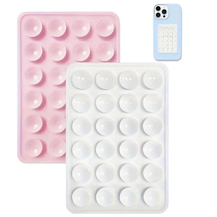 Silicone Suction Phone Holder Mat Multifunctional Suction Cup Wall Stand Square Anti-Slip Single-Sided Case Mount Back Sticker Quake