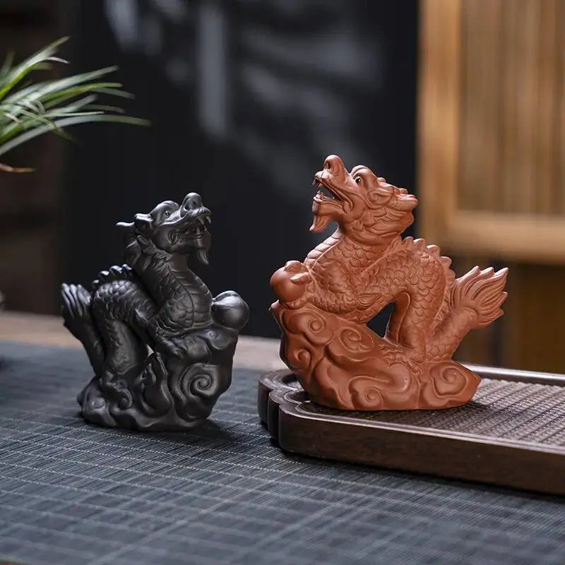 Zisha Twelve Zodiac Creative Tea Pet Ornaments Nurturable Tea Play Tea Accessories Cute Zodiac Small Ornaments Quake
