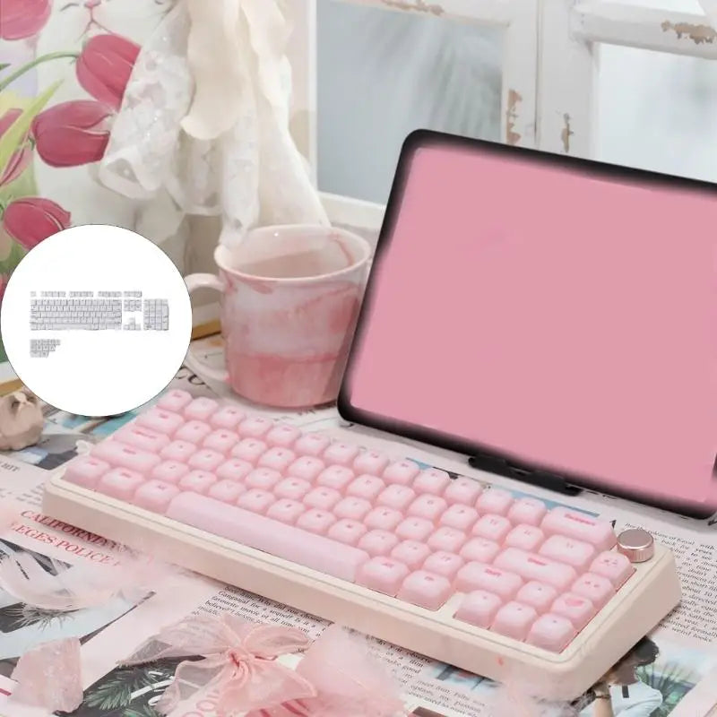 115Key Jelly Puddings Keycaps Original Profile ABS Silicone Translucents Keycap for Mechanical Keyboards K1KF Quake
