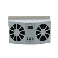 Car Auto Solar Fan Window Cooling Air Vent Vehicle Ventilation System Radiator Car Fans Quake WHITE