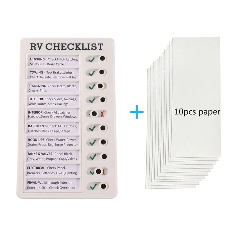 Reusable My Chores Checklist Daily Planner Memo Plastic Board Chore Chart Responsibility Behavior for Kid Self-discipline Card Quake RV Set