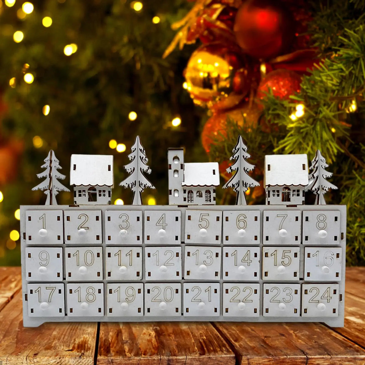 Lighted Advent Calendar Christmas Advent Calendar Ornament Christmas Decoration Quake Default Title