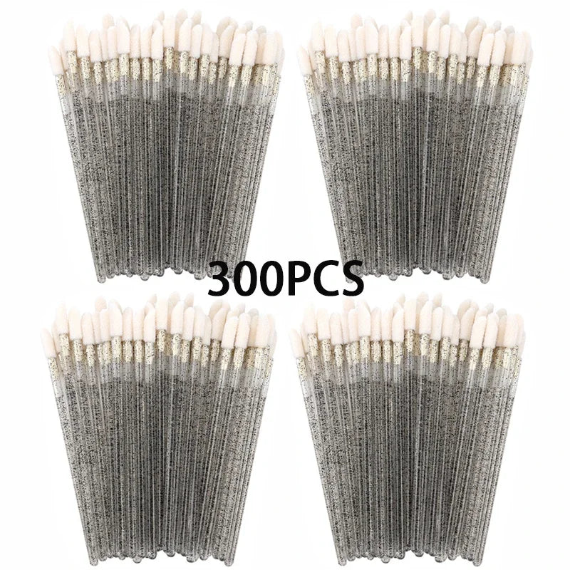 Applicator Wands Wholesale Disposable Lip 100/300PCS Brush Makeup Brushes Lipstick Eyelashes Extension Tool Beauty Accessories Quake TransparBlack 300pcs