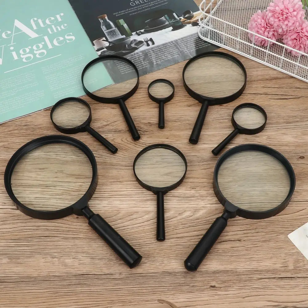 Mini Pocket 40/50/60/75/90/100/110/130mm Insect viewer Reading Glass Lens Hand Held Magnifier Jewelry Loupe 1~6X Magnifying Quake