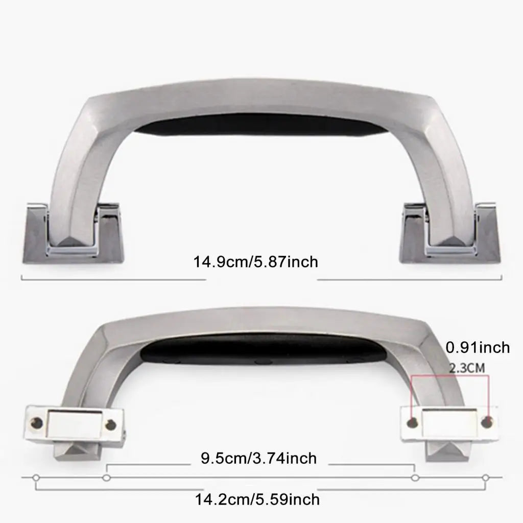 Resin Metal Suitcase Handle Replacement Silver Pull Hand Grip for Hotel Luggage Stand Folding Support Portable Travel Accessory Quake