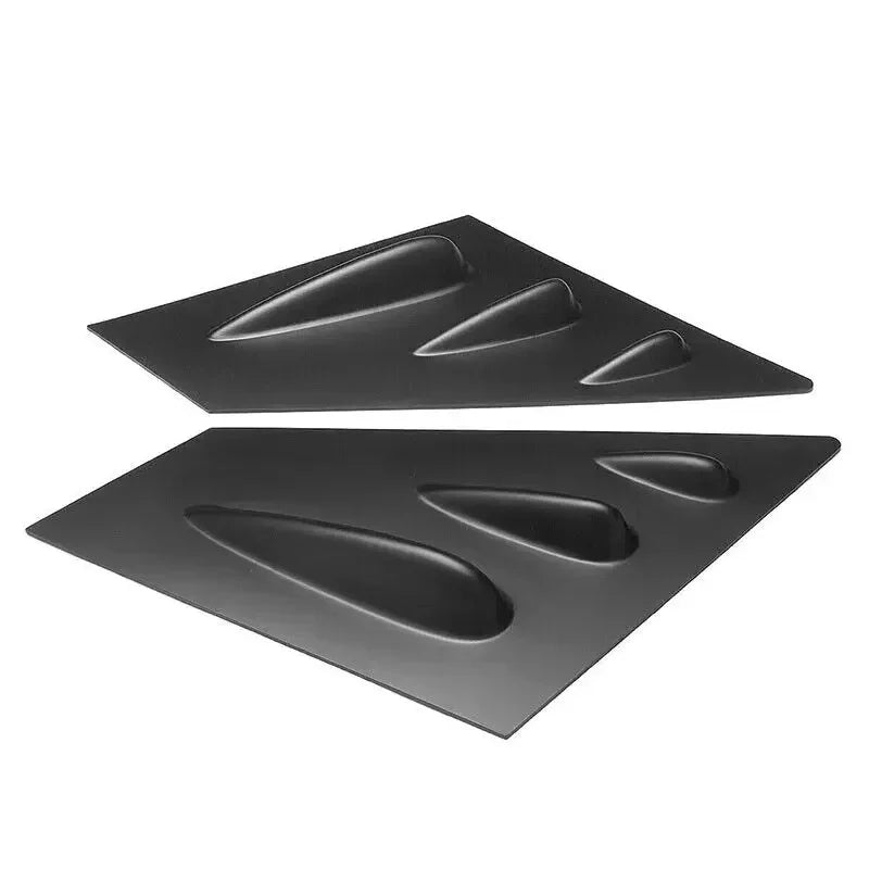 For Subaru WRX STI 2015-2018 Car Front Triangle Window Louver Side Shutter Blind Shades Cover Trim Sticker Vent Carbon Black Quake