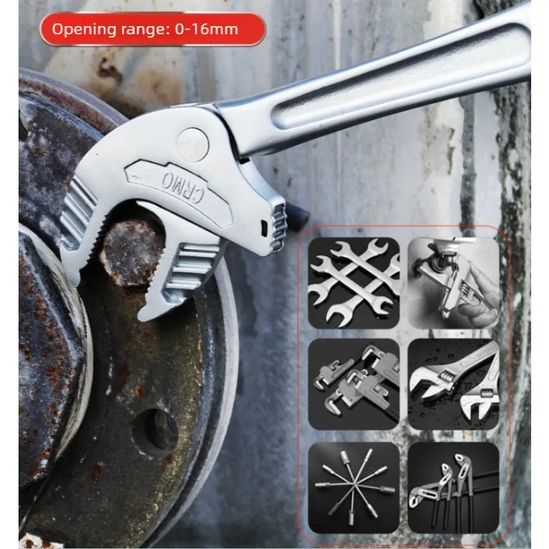 Universal Crab Claw Pliers Wrench Quick Adjusting Ratcheting Wide Mouth Automatic Locking Tool for Plumbing Automotive Hand Tool Quake
