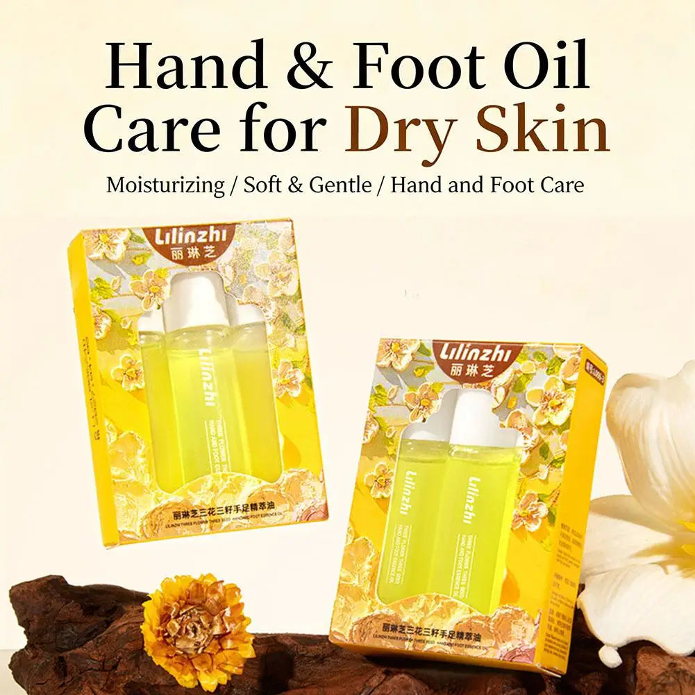 Triple Plant Hand And Foot Essence Oil, Moisturizing Hand & Foot Care Oil Hydrating Smoothing Repair For Dry, Cracked Skin Quake