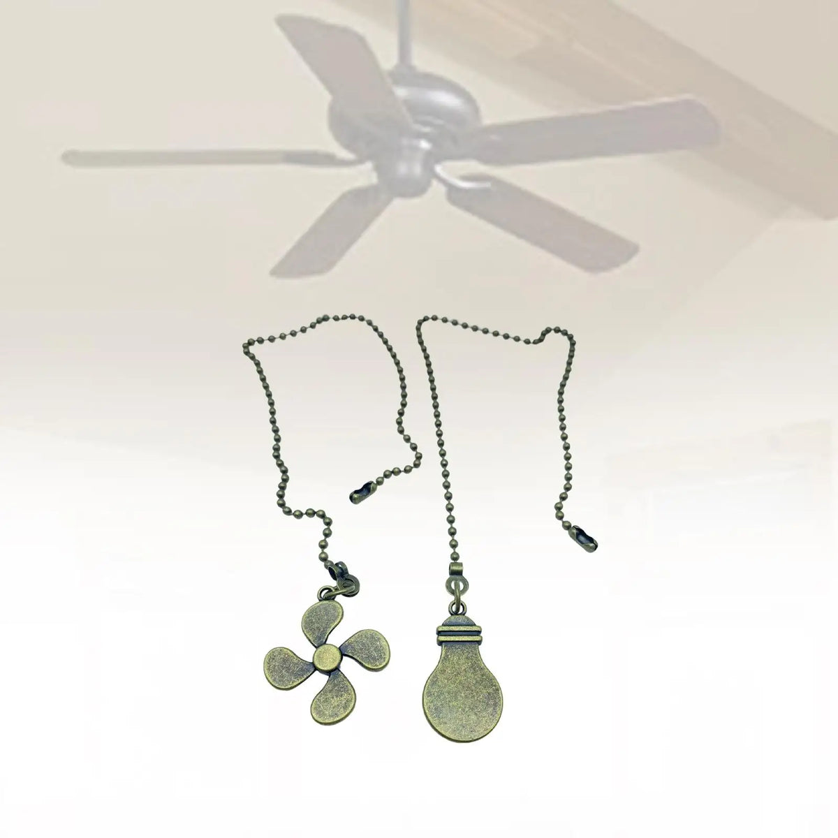 Vintage Style Ceiling Fan Pull Chain with Beaded Ball Fan Extension Chain for Light Fixture Ceiling Fan Accessories Decoration Quake style A