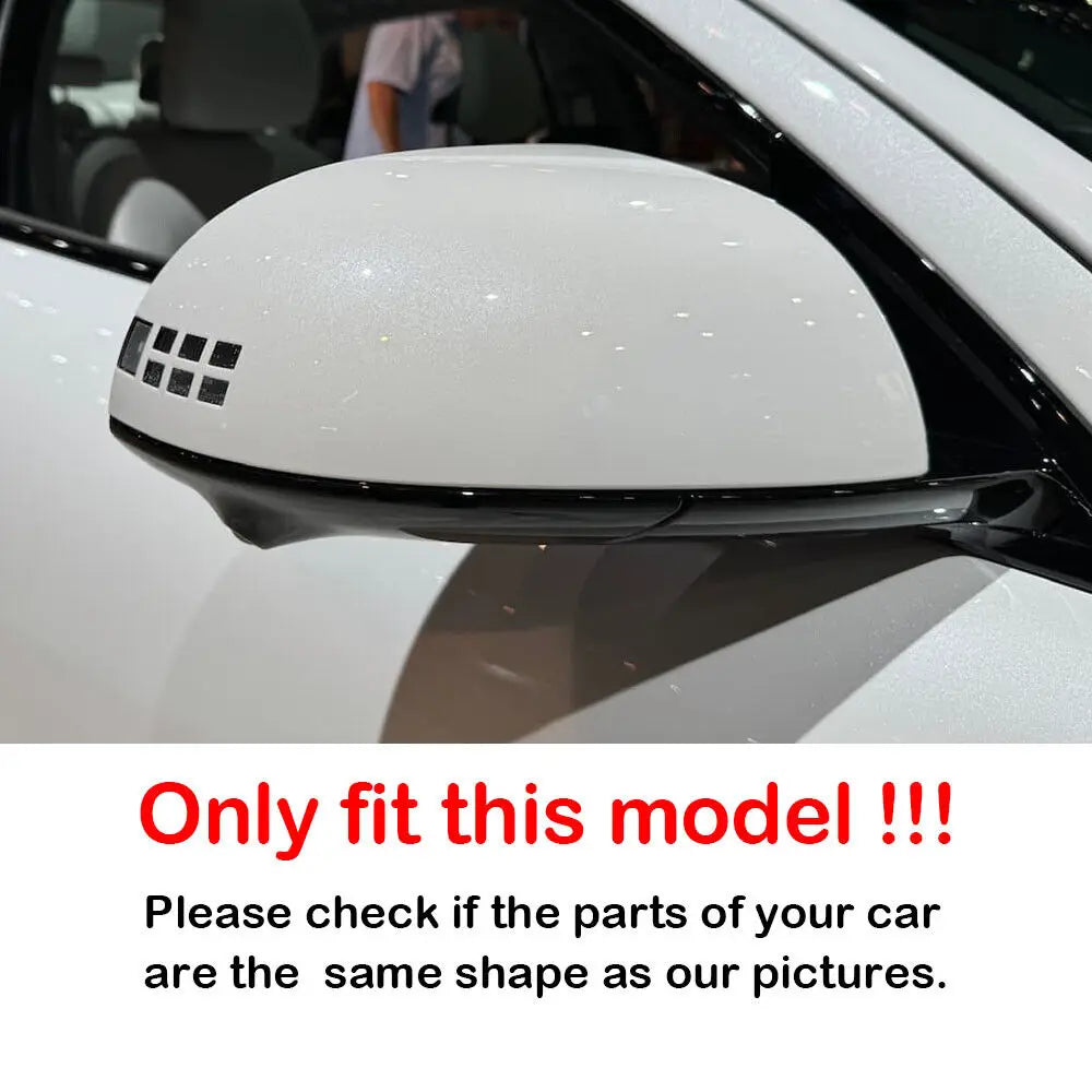 For Hyundai IONIQ 6 2023 2024 Car Sticker Rearview Side Mirror Cover Wing Cap Exterior Door Rear View Case Trim Carbon Fiber ABS Quake