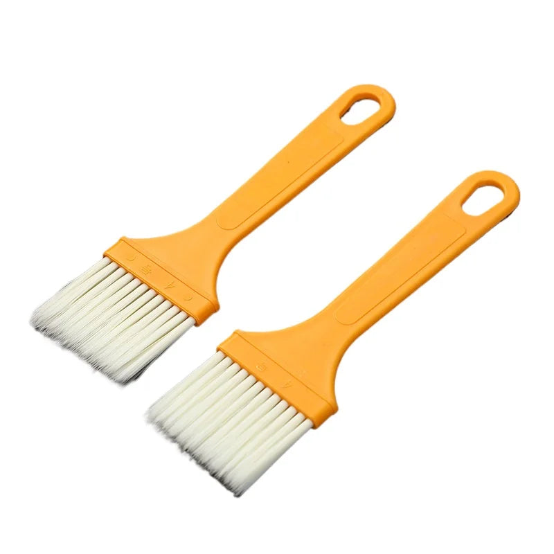 1cps Yellow Handle Oil Brush Pancake Brush Household Barbecue Brush Heat-resistant Small Brush Quake