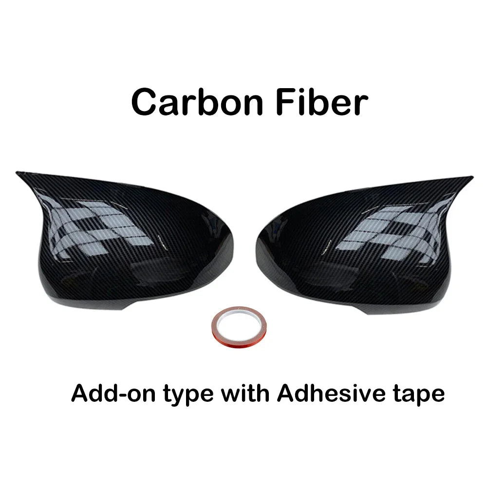 For Toyota Mark X Reiz Wish Prius Car Rearview Side Mirror Cover Wing Cap Exterior Door Rear View Case Trim Carbon Fiber Look Quake Add-on Type Carbon