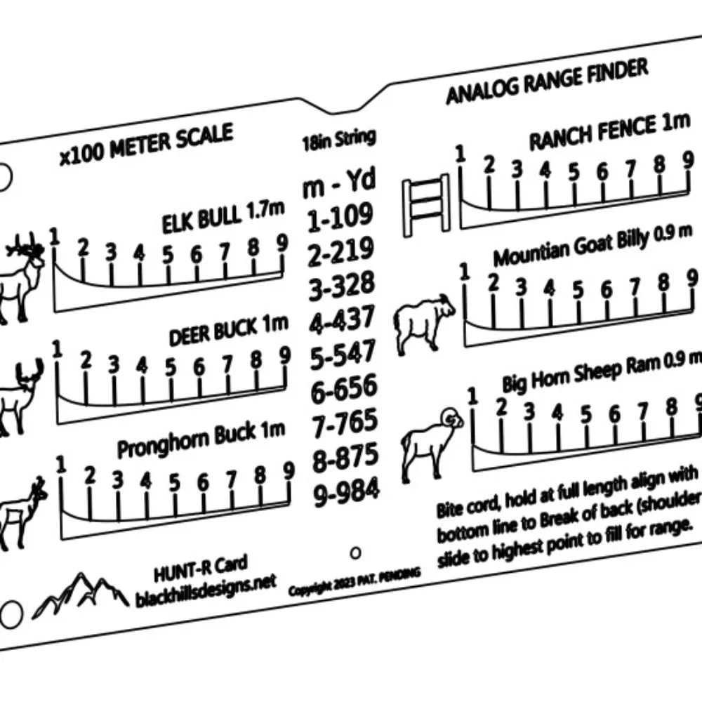 Acrylic Range Finder Card Hunting Ruler Outdoor Auxiliary Ruler Coordinate Grid Reader Square Auxiliary Rangefinder Quake Style 1