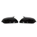 For Hyundai Sonata 11th 2024 Car Sticker Rearview Side Mirror Cover Wing Cap Exterior Door Rear View Case Trim Carbon Fiber Look Quake Type B Gloss Black