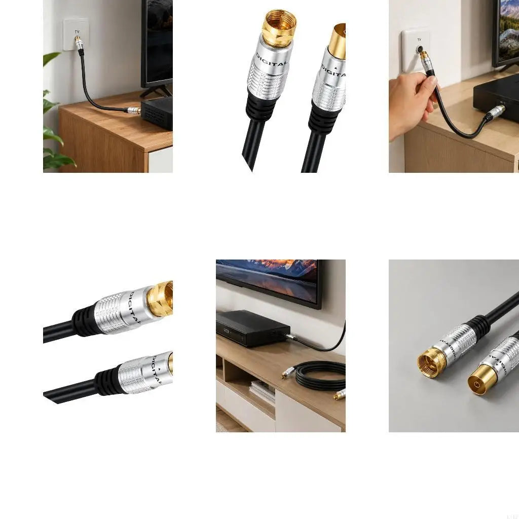 Aerial Extension Cable, TV9.5 Female to F Male Threaded Coax Cord for Home Antennas, Receiver 30Cm-500Cm K1KF Quake