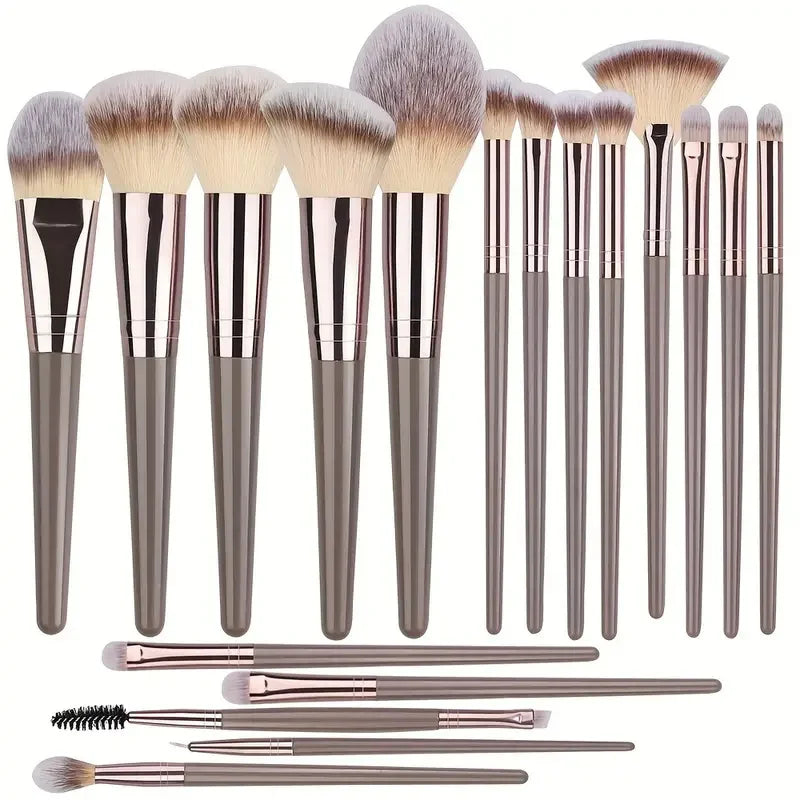 Professional 3-20PCS Makeup Brushes Set Eyeshadow Foundation Concealer Blending Blush Brush Kabuki Soft Make Up Beauty Tool Quake 18PCS-ZD-BN