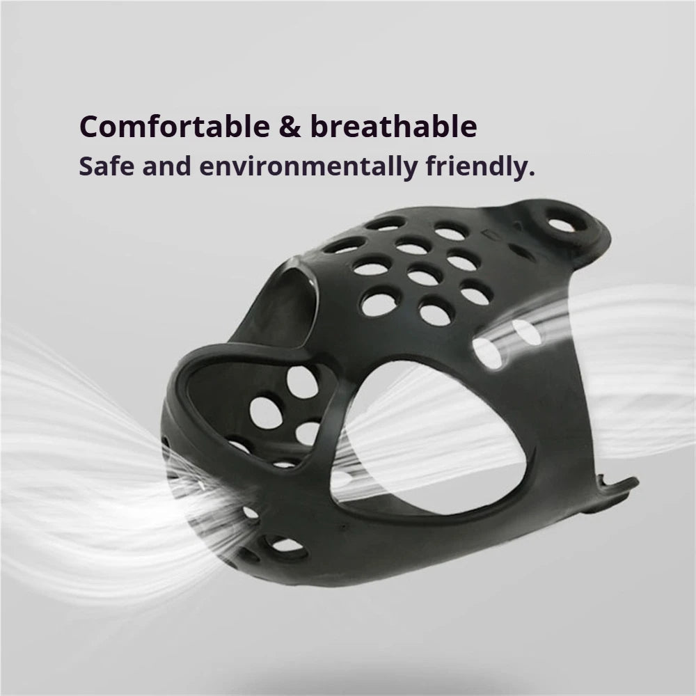 Short Snout Dog Muzzle,Soft Silicone Flat Faced Muzzle for French Bulldog Shih Tzu & Pug for Biting Chewing Licking and Grooming Quake