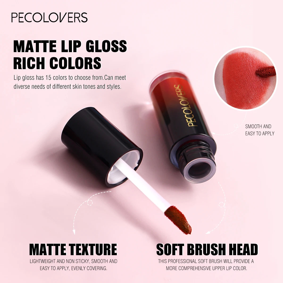 Multiple Colors Matte Velvet Lip Gloss, Waterproof Long-lasting Non-stick Cup,smooth Lipstick To Apply High Color Rendering Quake