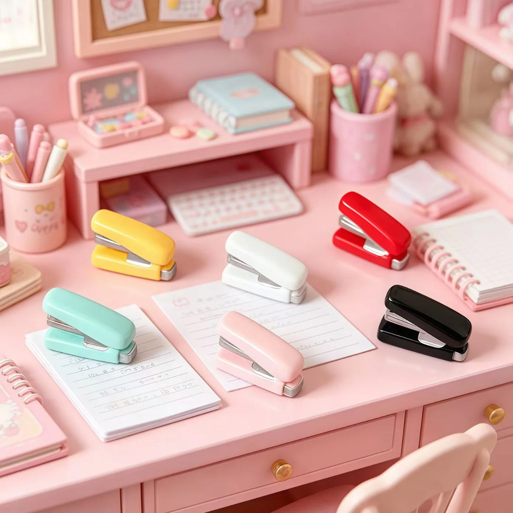 20Pcs Cute Dollhouse Miniature Resin Stapler Model Simulation Classroom Accessories Dollhouse Decor Stationery Children's Toys Quake