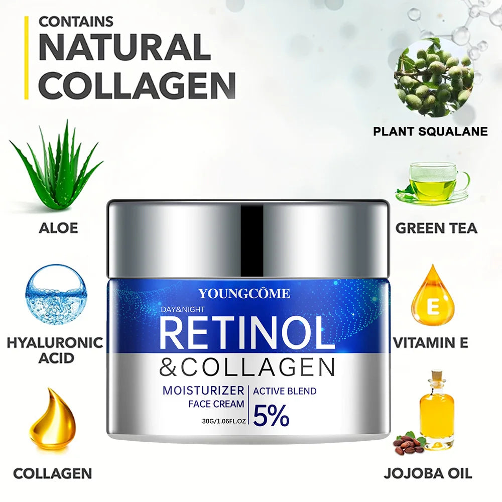 Retinol Cream Serum Combo Set Locks In Moisture Repairs Skin Smoothes Wrinkles Increases Elasticity For Younger Healthier Skin Quake