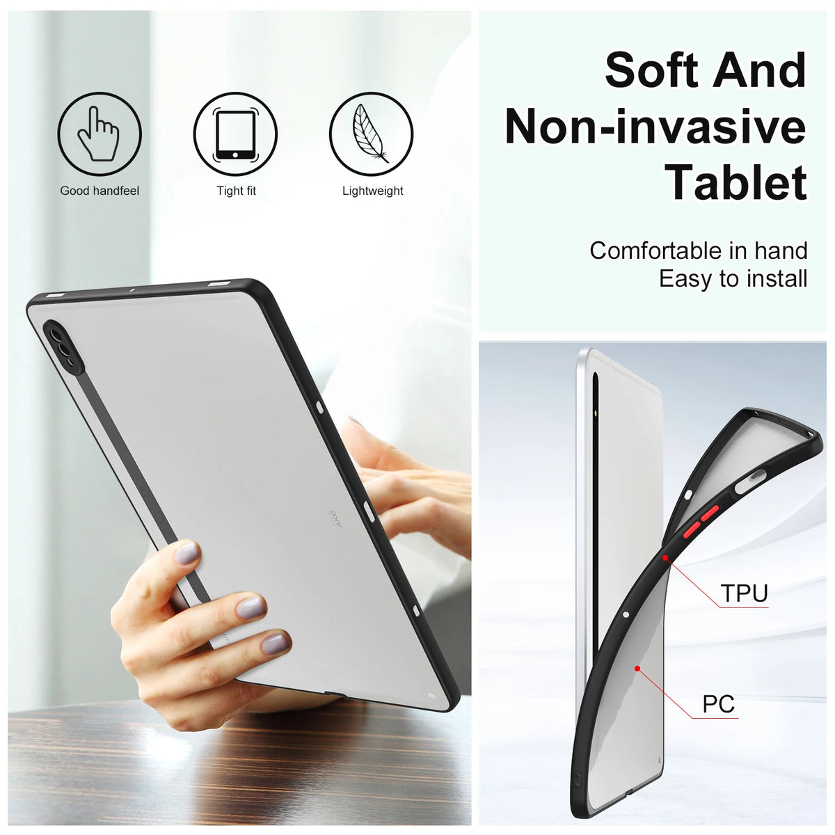 For Samsung Galaxy Tab S7 SM-T870 Shock-Proof Protective Case 11 inches Transparent Tablet Shell For Tab S8 SM-X700 Quake