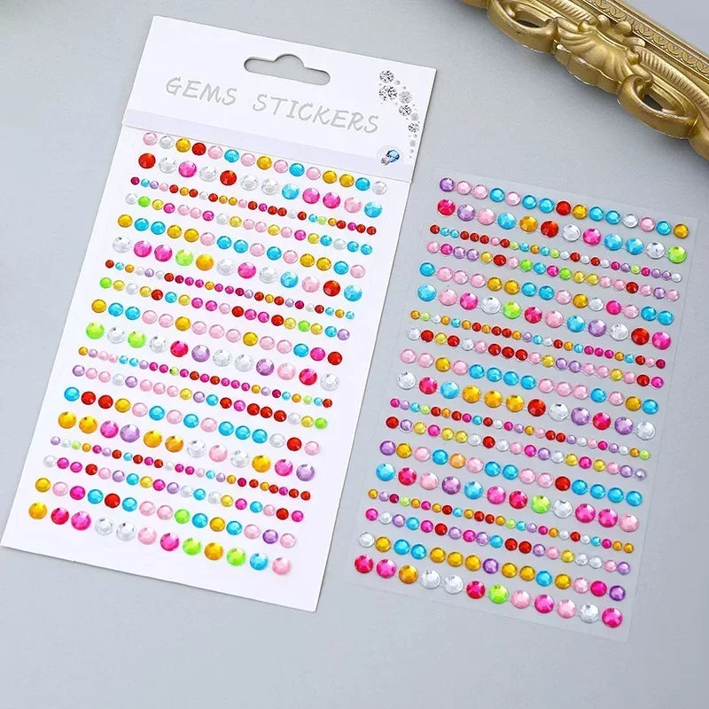 Party Eyes Girls Face Diamond Tattoo Sticker Rhinestone Acrylic Face Decoration Sticker Quake NO.3