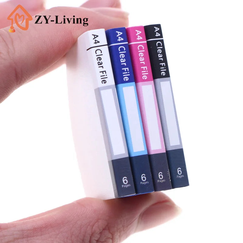 1Pcs Miniature Dollhouse File Book Folder Binder - Home Model Decor Toy Doll House Accessories 1:12 Scale Simulation Furniture Quake