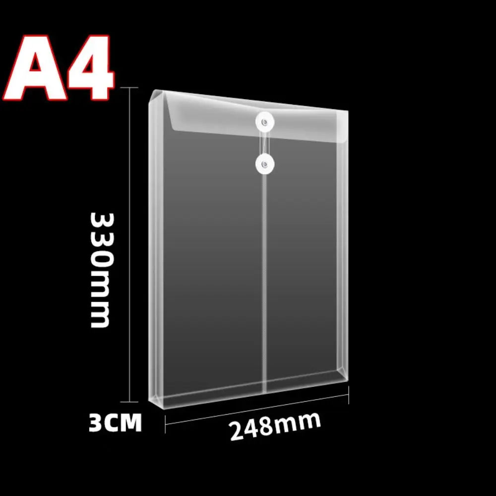 Thickened A5/A6 File Folder Transparent Waterproof File Bag Plastic Filling Organizer Gift Quake