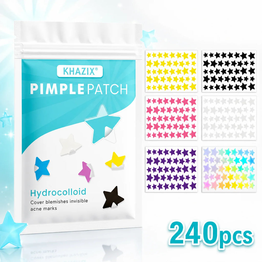 240pcs Star Pimple Patches For Face Hydrocolloid, Absorbing Cover, Tea Tree, Hydrocolloid Acne Patch, Cute Star Pimple Patch Quake