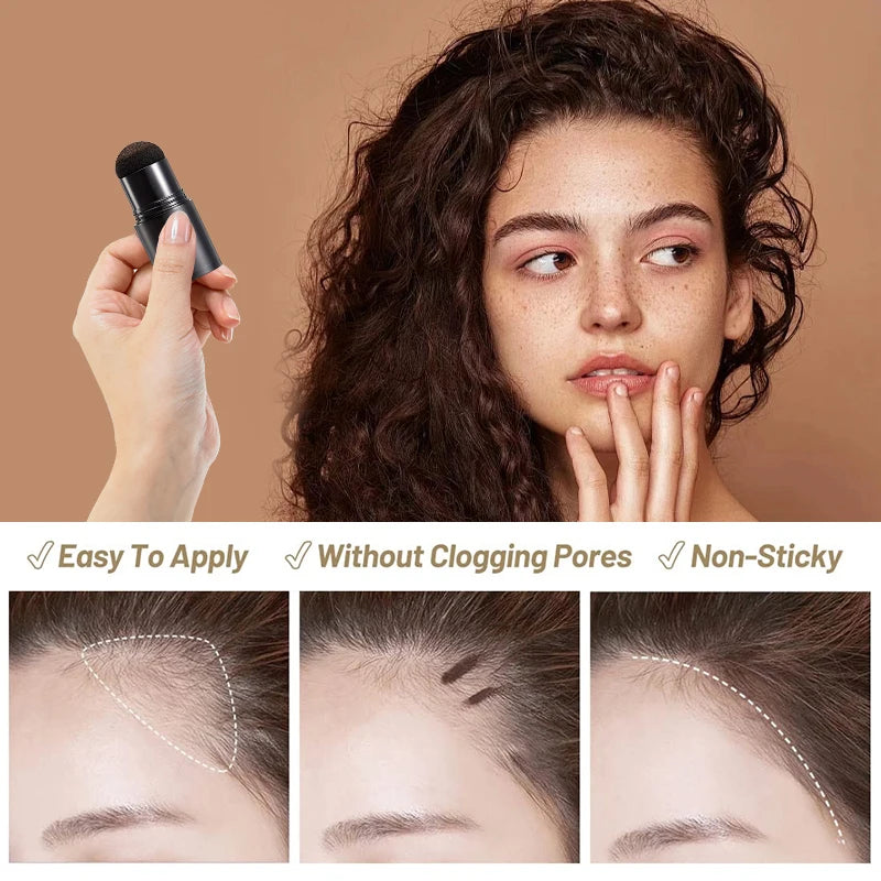 Instant Hairline Powder, Fast Covering Hair Root Concealer, Eyebrow and Beard Lines, and Long-lasting Wind and Sweat Resistant Quake