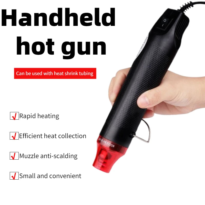 DIY Mini Hot Air Gun Hot Air Welding Station Car Cling Film Welding Temperature Air Gun Electric Blower Shrink Tube 220V Quake