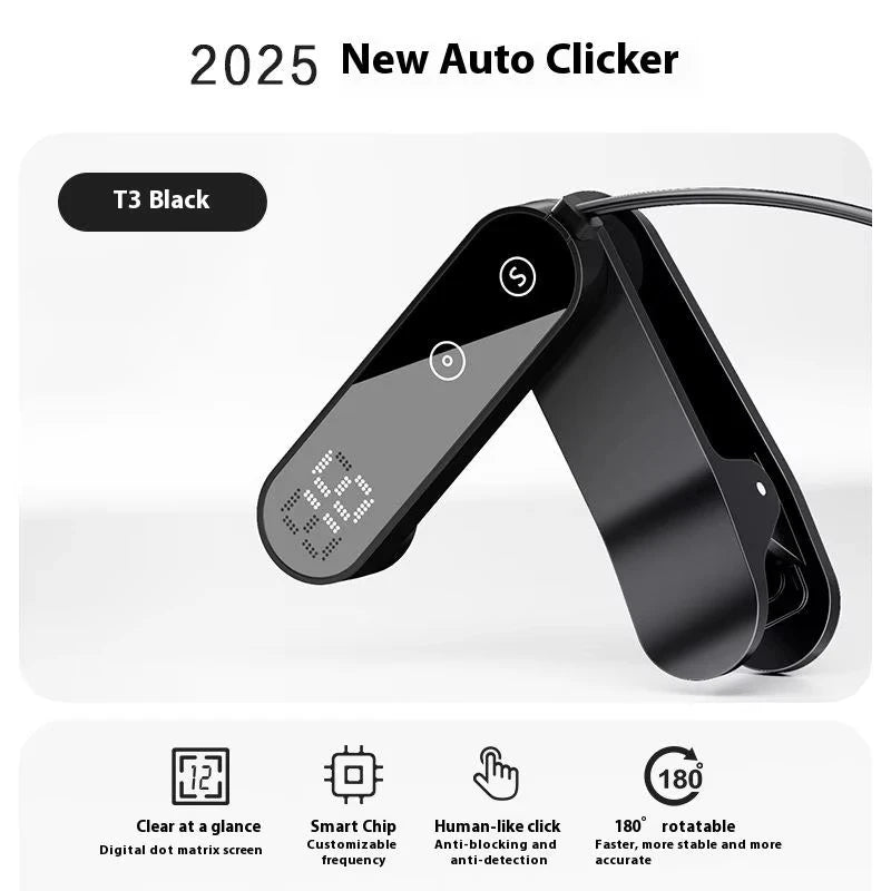 Screen Auto Clicker Simulated Finger Clicking For Smart Phone App Video Live Streaming Screen Touch Tripods Tapper Device Quake black