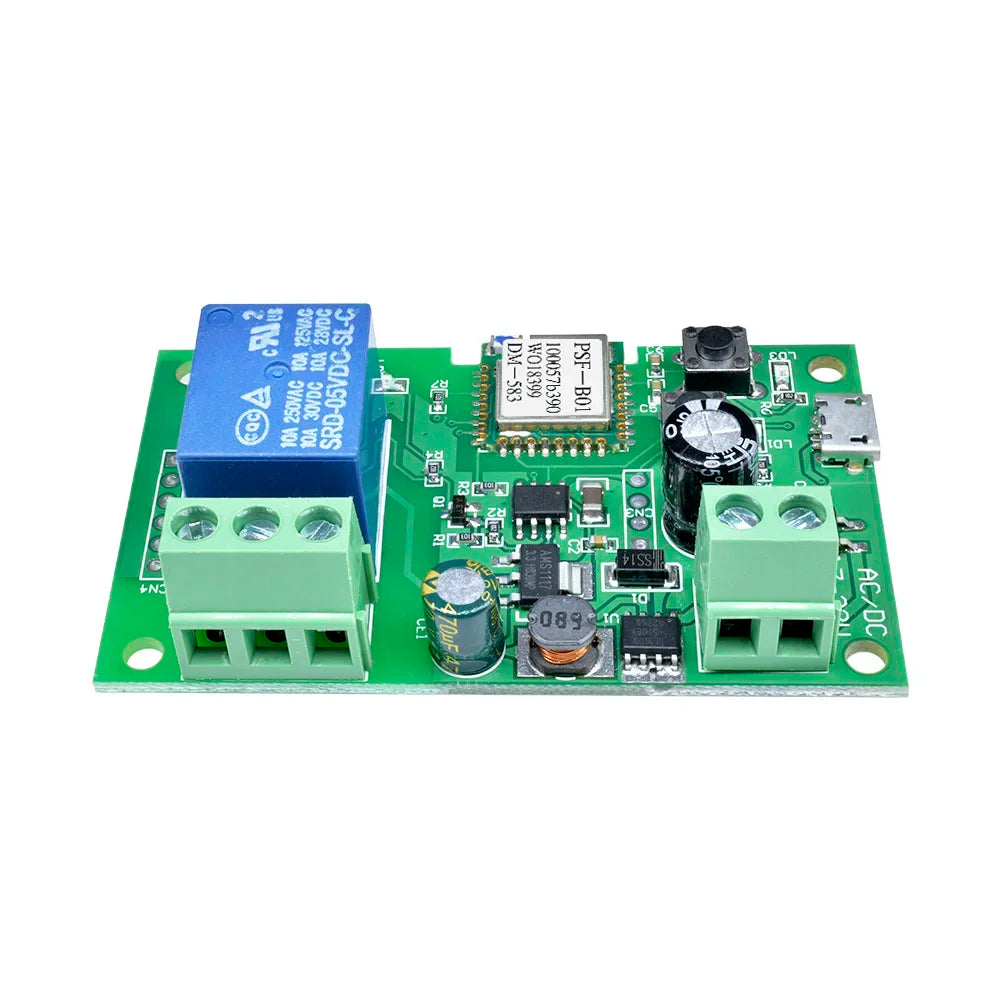 WiFi- Remote Control Rela-Switch Module Supports- 433MHZ Remote -Control Automatic Locking Wireless Delay Smart Home Quake