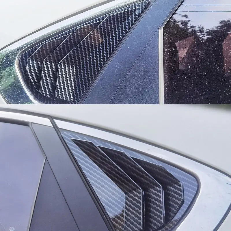 For KIA Forte K3 Sedan 2019-2022 Car Rear Louver Window Side Shutter Cover Trim Sticker Vent Scoop ABS Accessories Vehicle Decor Quake