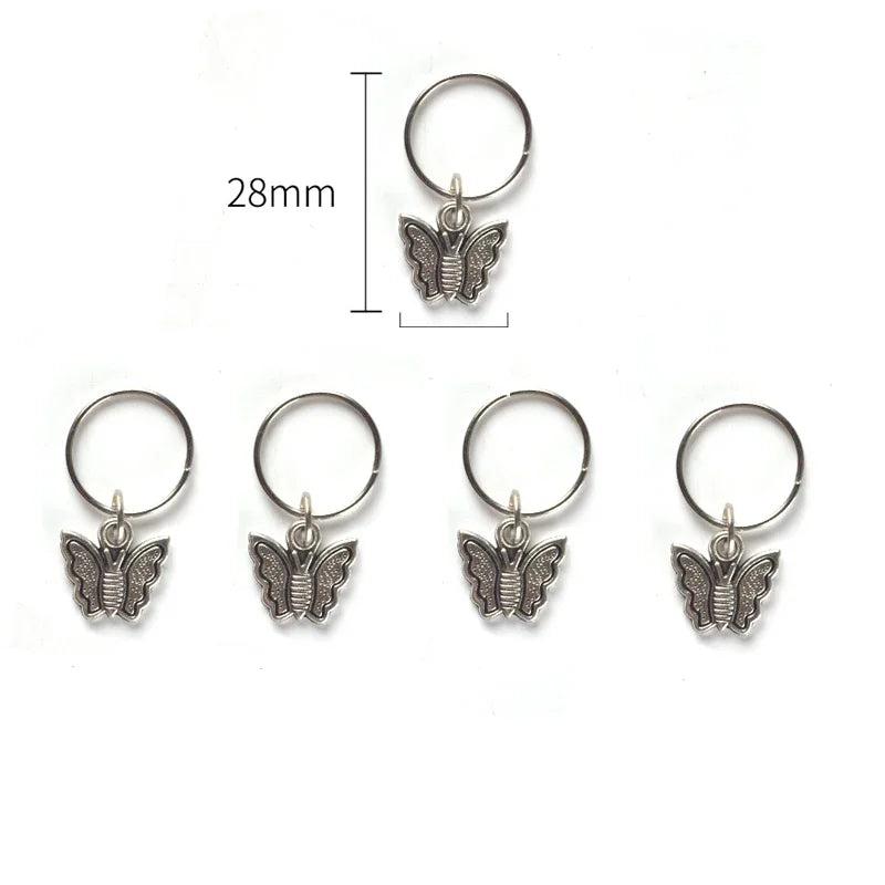5-8 Pcs Metal Hair Braiding Rings African Cuffs Tubes Charms Dreadlock Beads Hair Braids Jewelry Braider Decorations Accessories Quake 5pcs 12