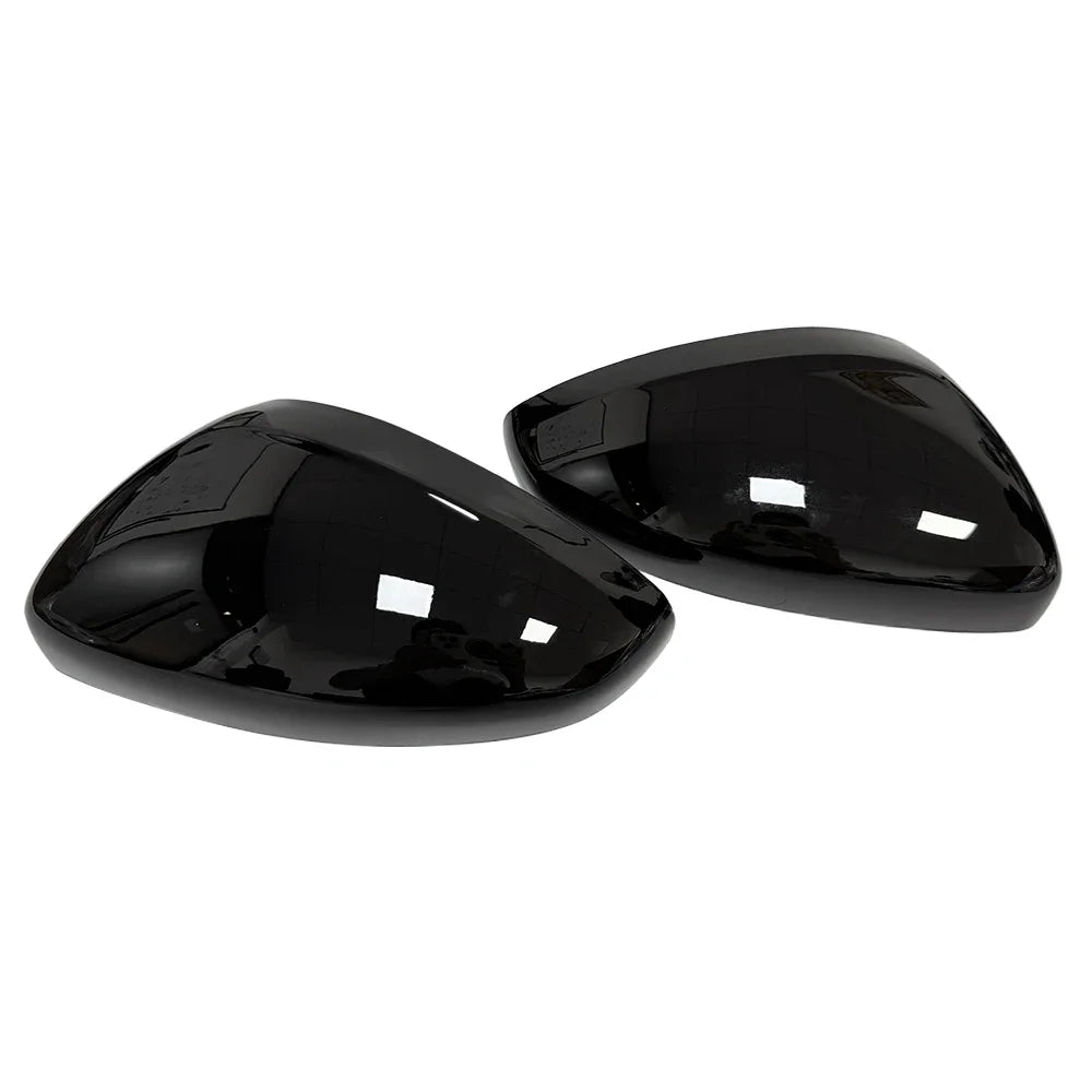 For Peugeot 208 2008 2012-2018 Citroen C3 2016 to 2020 Car Replacement Rearview Side Mirror Cover Wing Cap Exterior Case Trim Quake Black