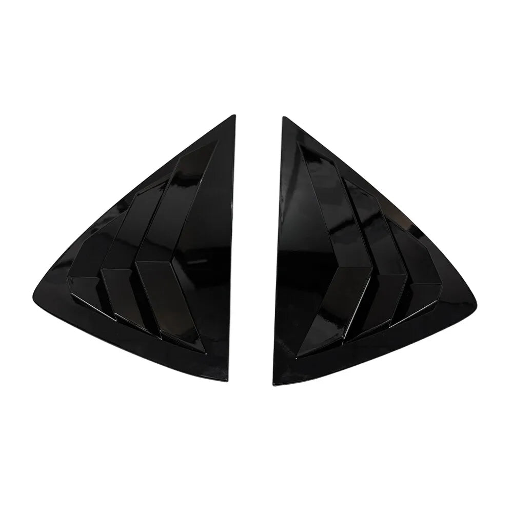 For Opel Corsa 2019-2023 Car Rear Louver Window Side Shutter Cover Trim Sticker Vent Scoop ABS Carbon Fiber Black Accessories Quake