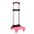 Foldable Durablel Luggage Travel Hand Cart Pet Bag Student Backpack Pullling Rod Carrier Trolley Rack Quake Pink-No Flash