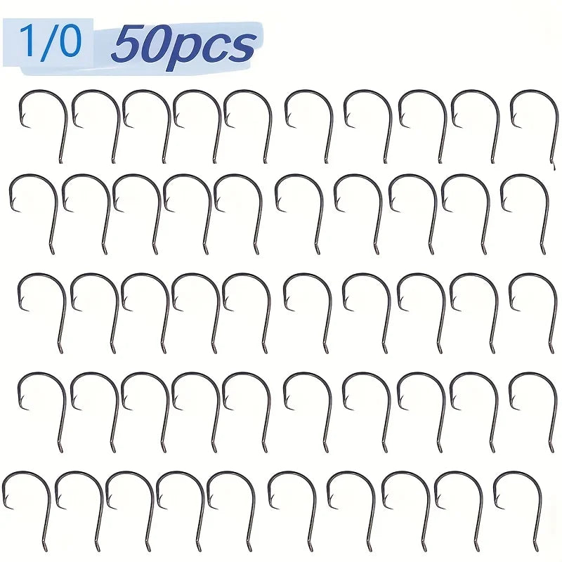 50pcs Circle Hooks Fishing Equipment Octopus Hooks Saltwater 1#-10/0 Quake 1gang0hao50pcs