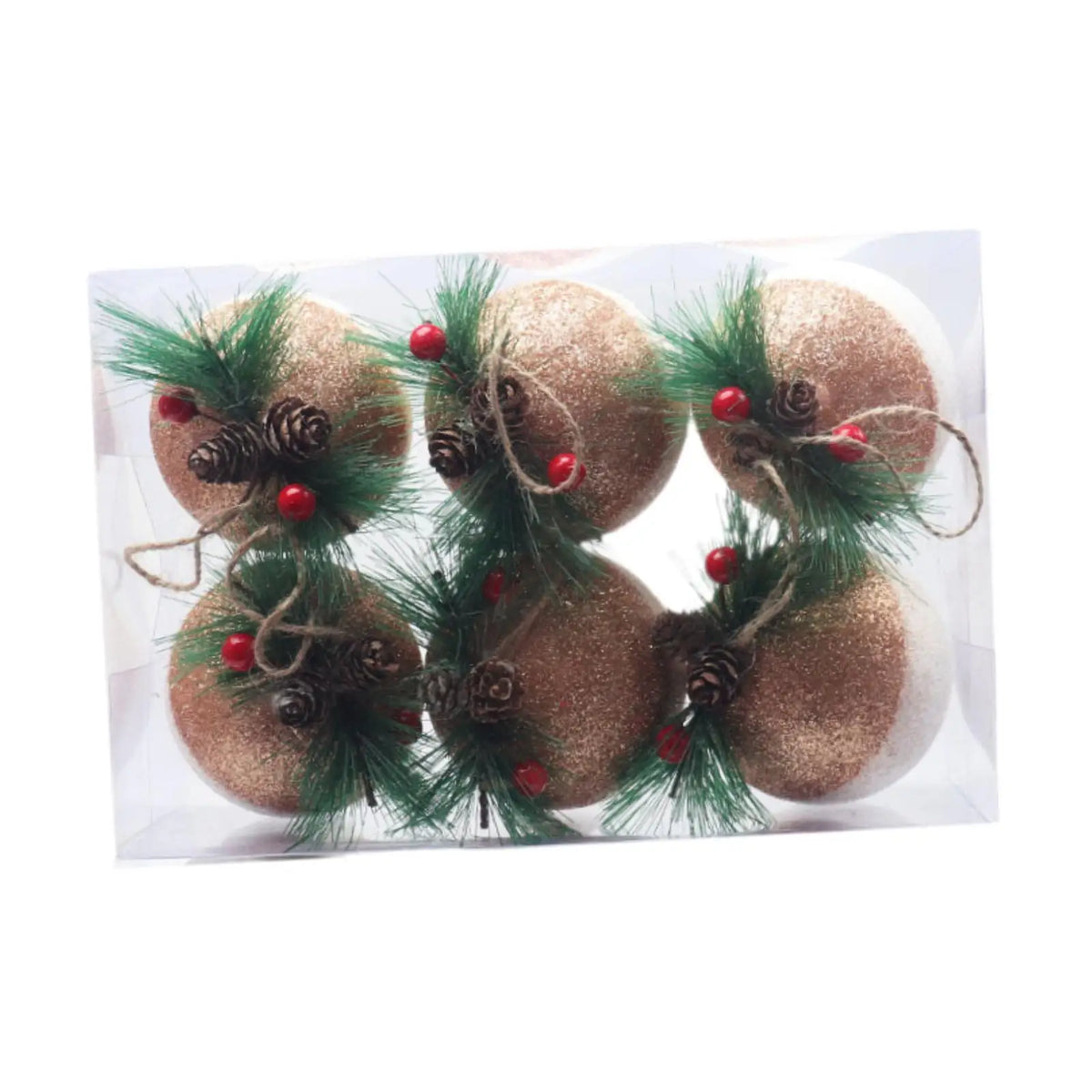Christmas Ball Ornaments Reusable Charm Pendants Shatterproof Xmas Decor Christmas Ornaments for Xmas Trees for Anniversary Home Quake Style D