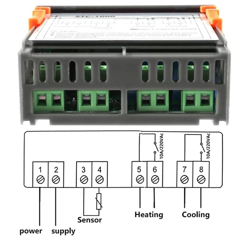 Smart STC-1000 Temperature Controller LED Digital Thermostat Thermoregulator Incubator Relay Heating and Cooling 12 V 220V Quake